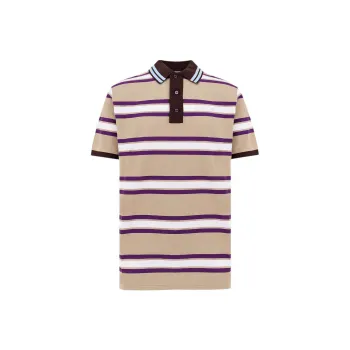 GUCCI Striped Jersey Polo Top
