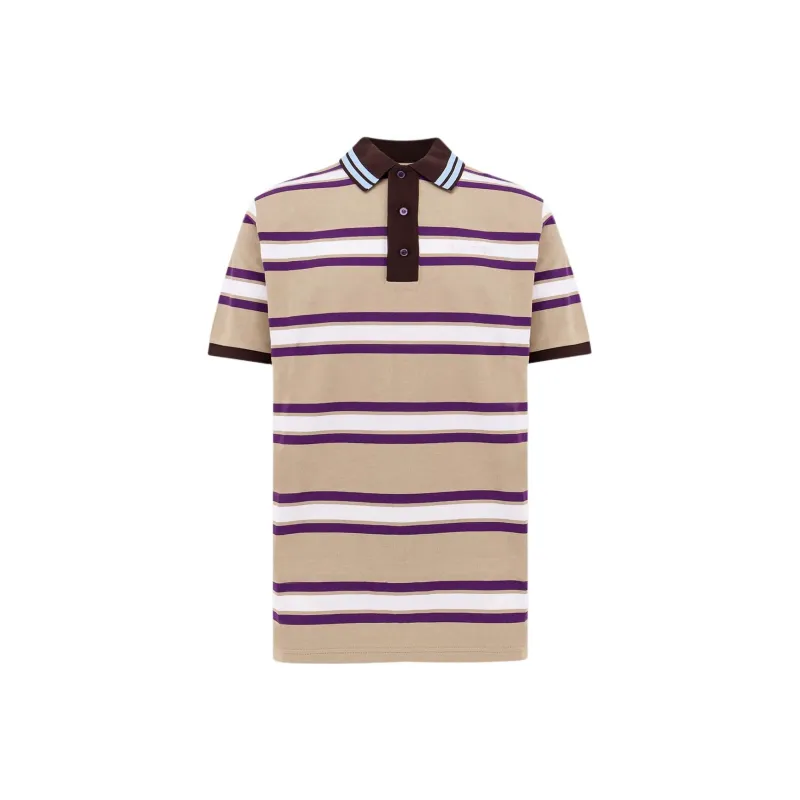 GUCCI Striped Jersey Polo Top-0