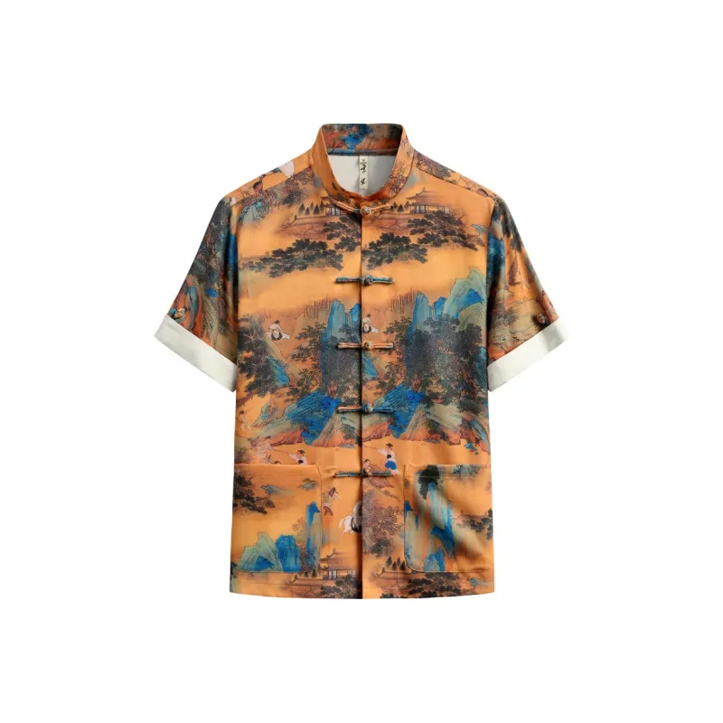 XUANSHENG Shirt Men's Rural Home-0