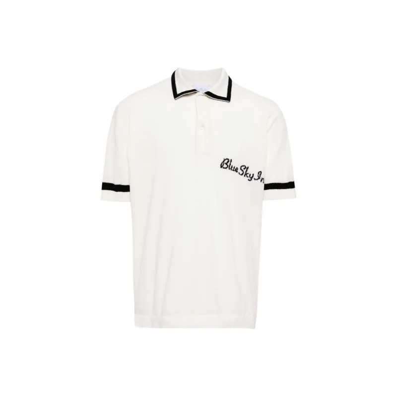 Blue Sky Inn Logo embroidered Knitted Polo Shirt-0