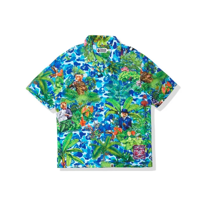 Bape X Monkey 47 Open Collar S/S Shirt-4