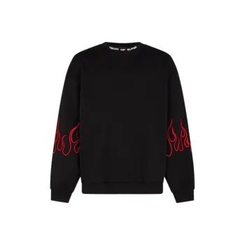 Vision Of Super Flame Embroidered Crewneck Sweatshirt