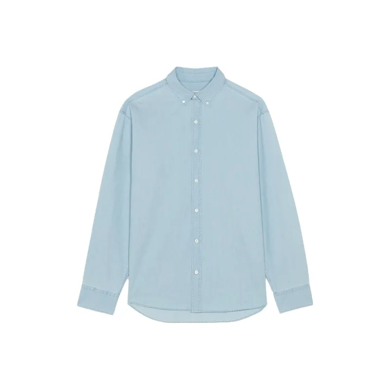 Maison Kitsune Shirts Men Light Blue-0