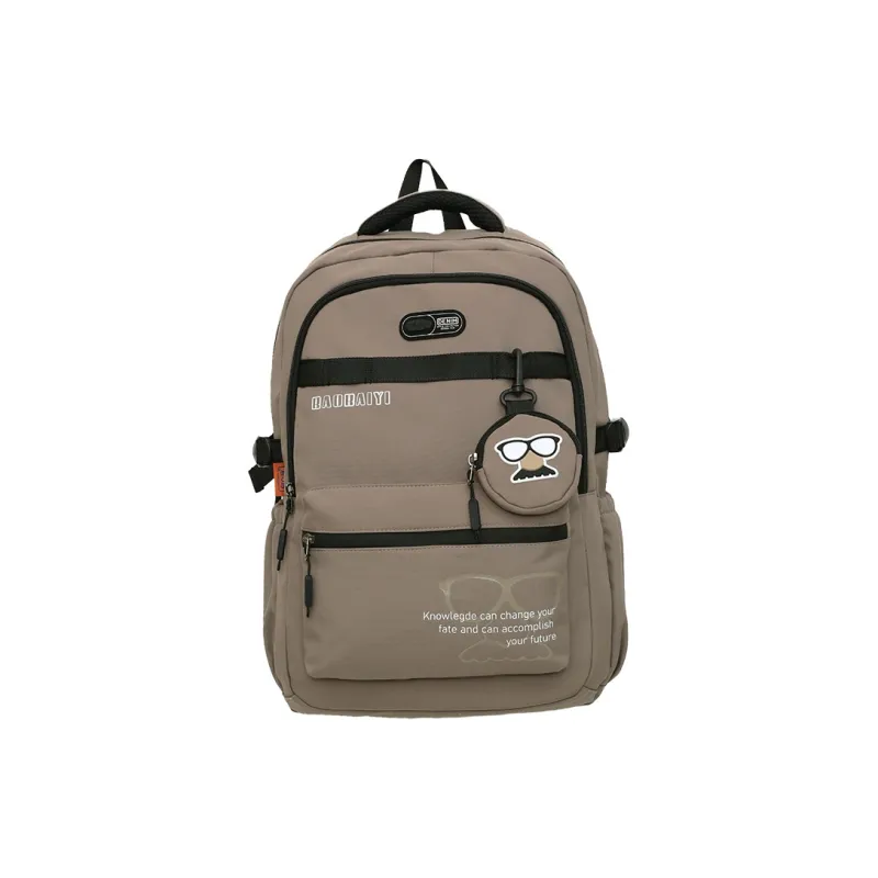 Single Warehouse Nylon Backpack Regular Unisex Gray/Black/Red/Khaki/Blue-12
