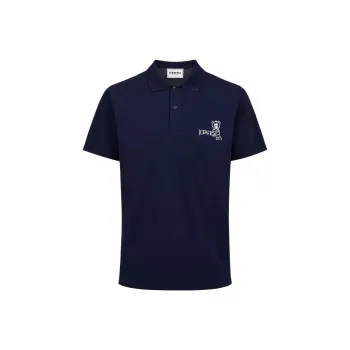 Iceberg Logo Printed Short Sleeved Polo Shirt