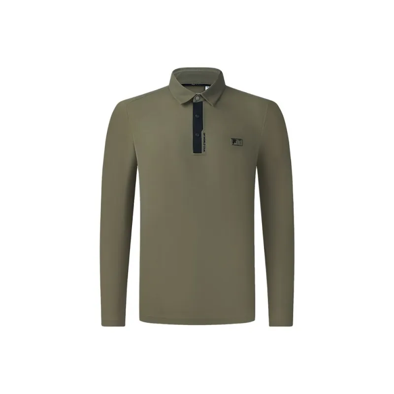 FILA Golf Series Polo Shirt Men's Brown Earth Khaki-0