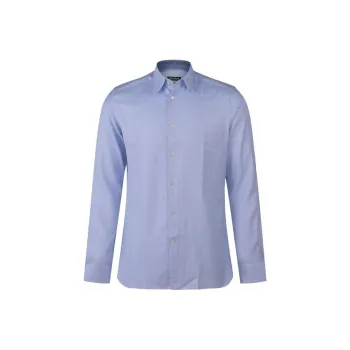 Zzegna Shirts Men Light Blue