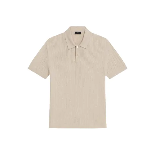 THEORY Polo Shirts Men Porcelain White