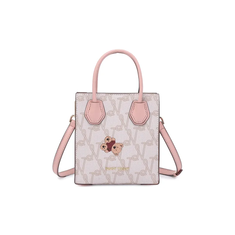 NOISY TEDDY PU Shoulder Bag, Handbag Regular Women's Brown/Beige-7