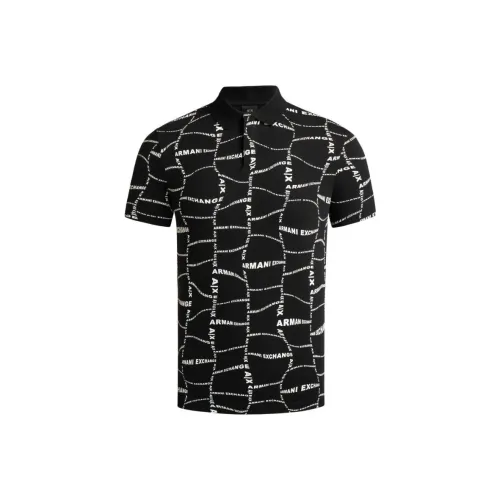 ARMANI EXCHANGE Polo Shirts Men Black