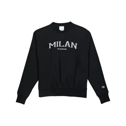 Champion SS24 Reverse Woven Collection Milan Sweatshirt Men's Black