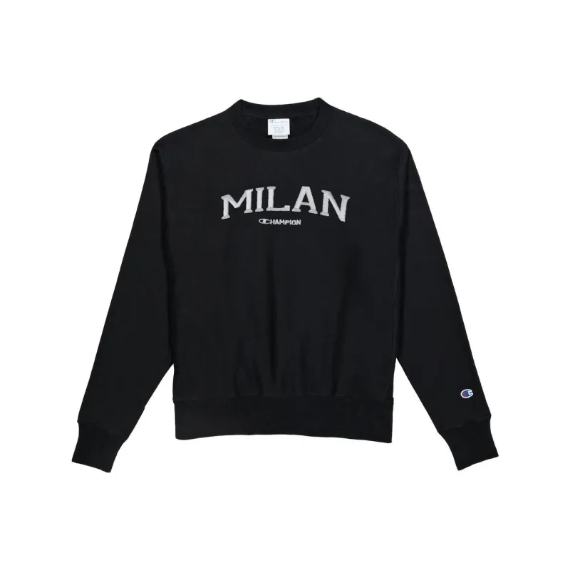 Champion SS24 Reverse Woven Collection Milan Sweatshirt Men's Black-0