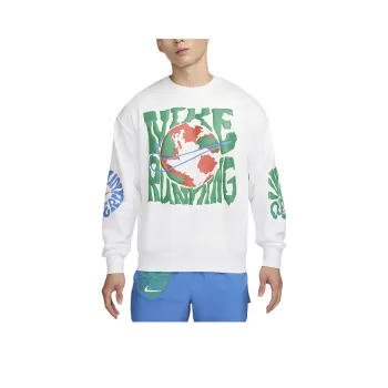 Nike Dri Fit Running Energy Round Neck Sweatshirt Men's White