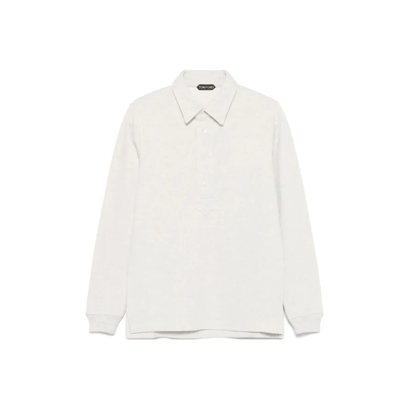 TOM FORD Long Sleeved Knitted Polo Shirt-0