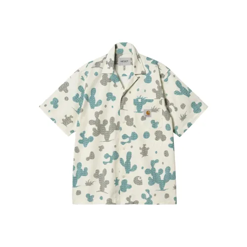 Carhartt WIP SS24 Garment Dyed Collection S/S Opus Shirt Shirt Men's Wax White