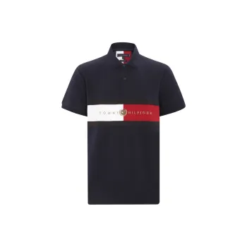 Tommy Hilfiger Short Sleeved Polo Shirt Men's Navy Blue