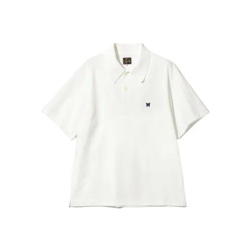 Needles SS25 Polo Shirt Unisex White