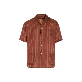 Maison Margiela Shirts Men Red Brown