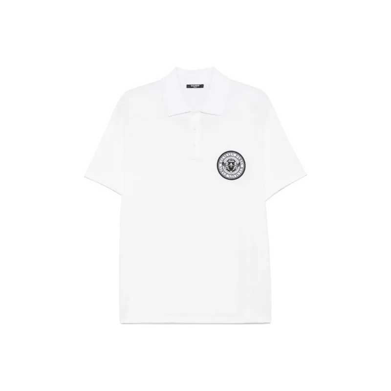 BALMAIN Coin Printed Polo Shirt-0