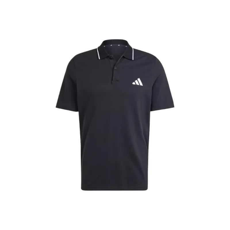Adidas ESSENTIALS Polo Shirt Men's Black/White-0