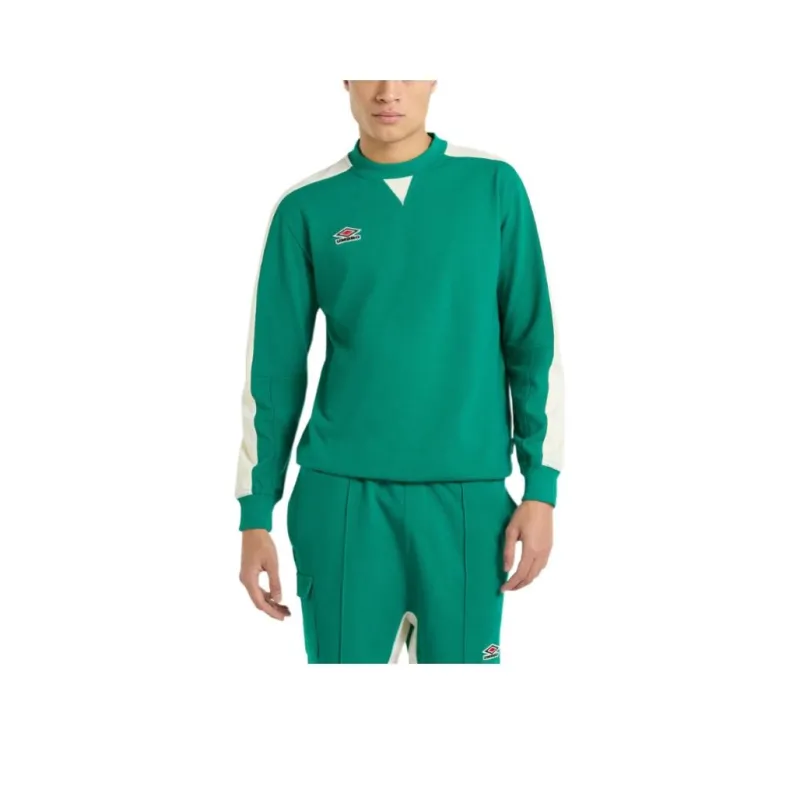 Umbro SS24 Panelled Sweat Sweatshirt Men's Green-0