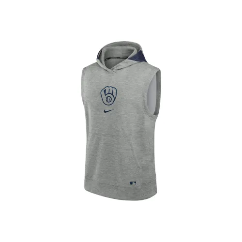 Nike Milwaukee Brewers Authentic Collection Early Work Sweatshirt Men's Gray