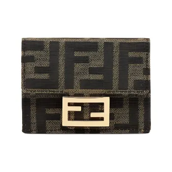 FENDI Fabric Wallet Women's Brown