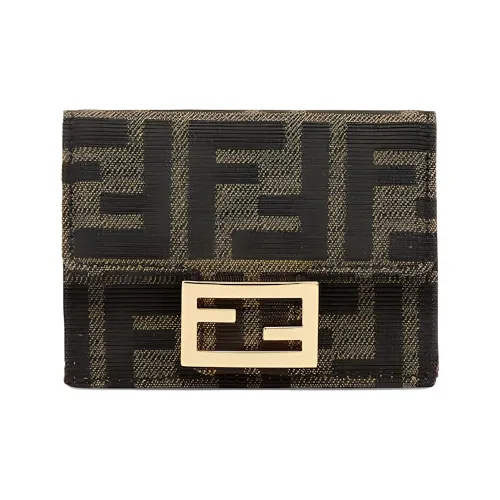 FENDI Fabric Wallet Women's Brown