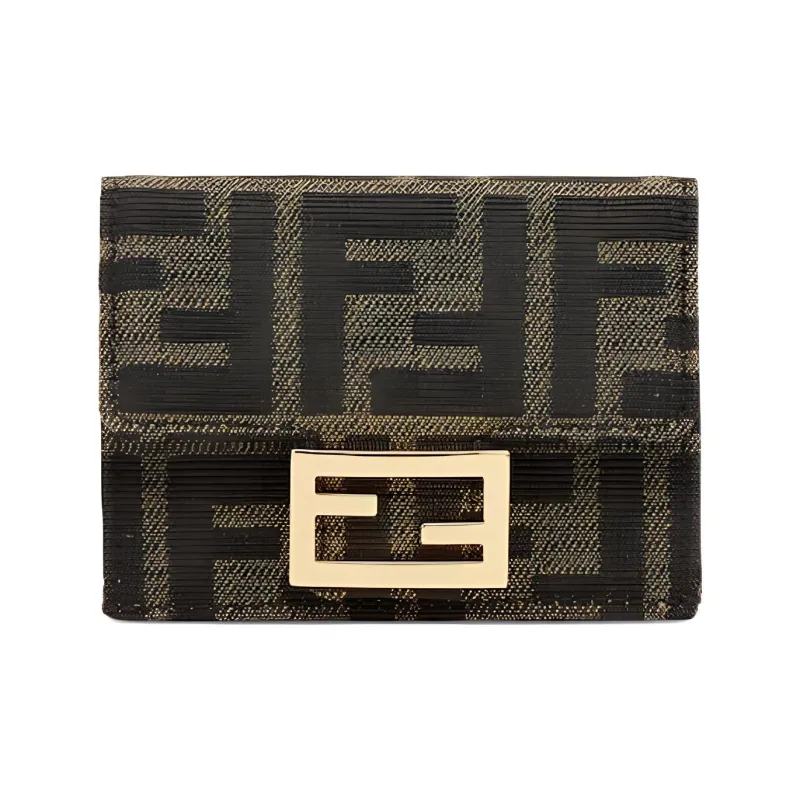 FENDI Fabric Wallet Women's Brown-0
