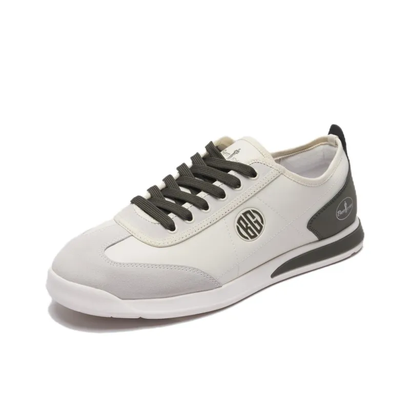 Biyin Leufen Slip Resistant Low Top Casual Shoes Men's Army Green-1