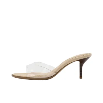 ZARA Abrasion Resistant Slide Slippers Women's Light Beige