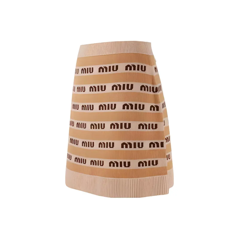 MIU MIU Casual Short Skirts Women's Yellow-3