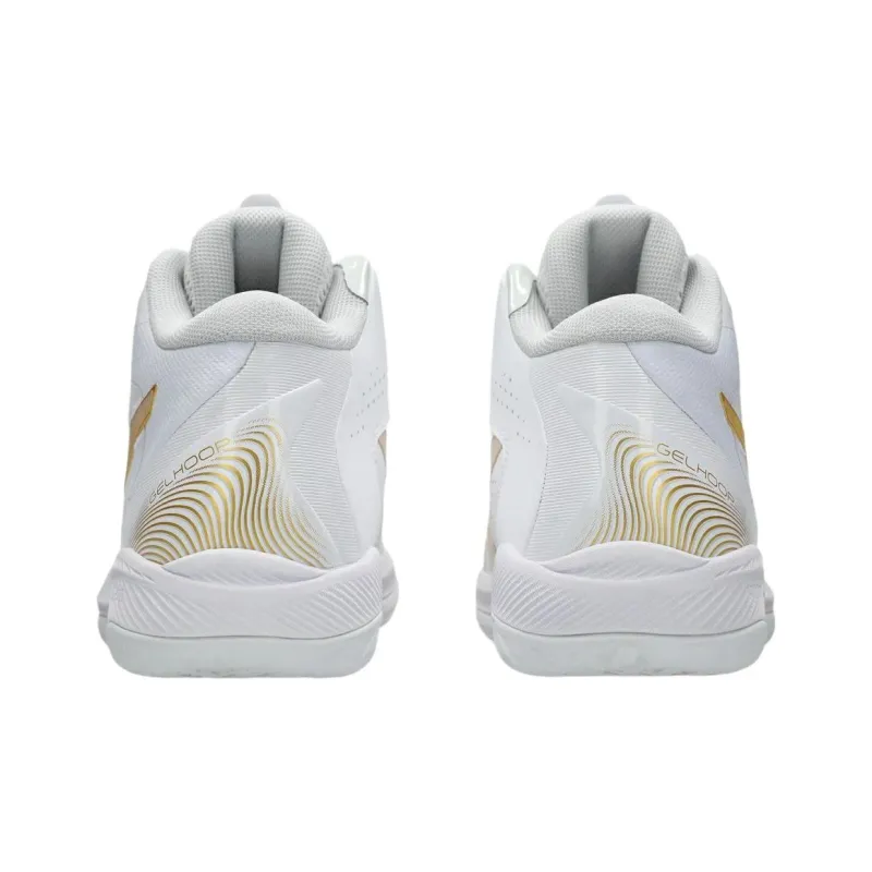 Asics GELHOOP V16 Anti Slip Wear Resistant Mid Top Basketball Shoes Unisex White-2