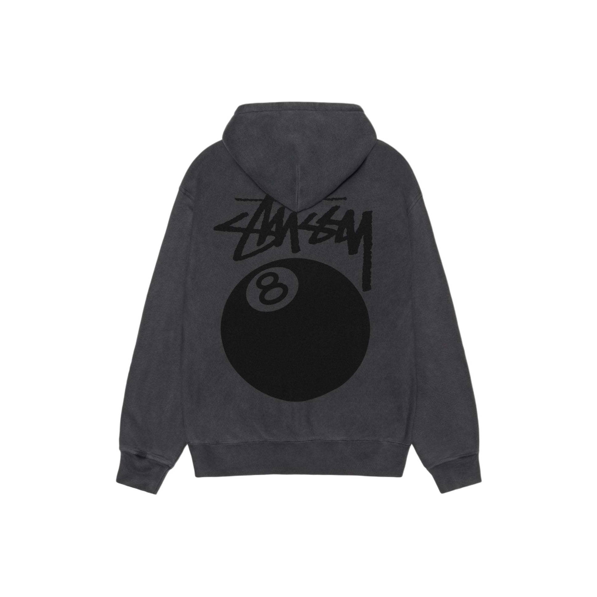 Stussy 8 Ball Pigment Dyed Crew Black XL - POIZON