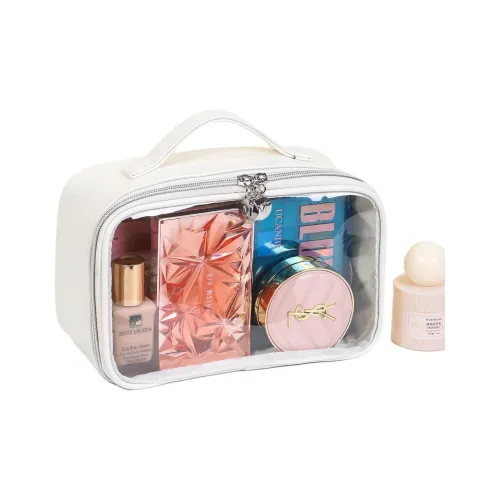 MITIANTU Semi Transparent Cosmetics Bag, Large Capacity Waterproof Toiletry Bag, Handheld Travel Storage Bag