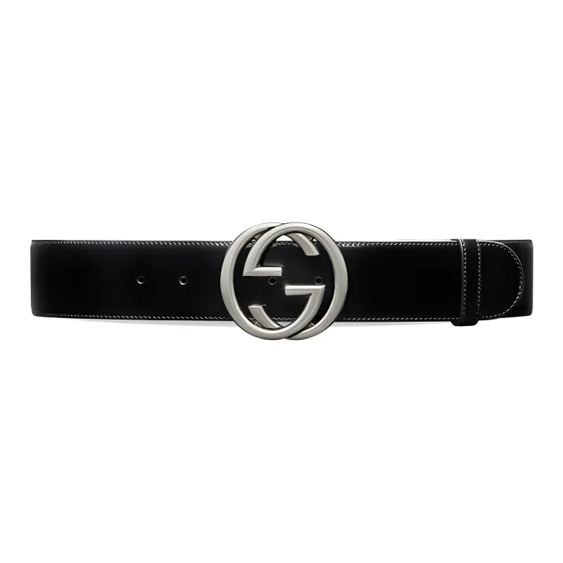 GUCCI Interlocking G Buckle Wide Belt-0