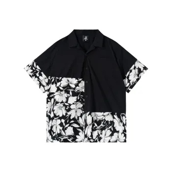XINYINSU Patchwork Floral Unisex Shirt