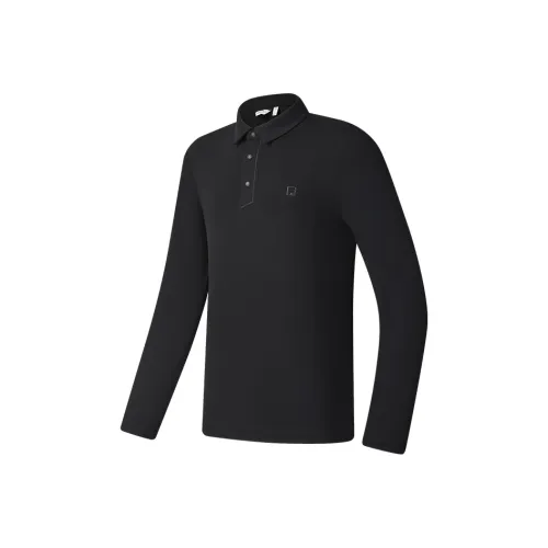 FILA Knitted Fabric Long Sleeved Polo Shirt Men's