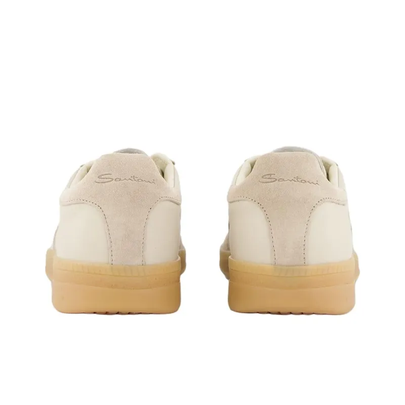 Santoni DBS Oly Low Top Skateboard Shoes Women's Beige-5