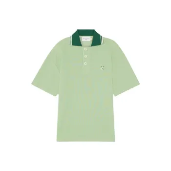 Maison Kitsune Polo Shirts Unisex Light Green