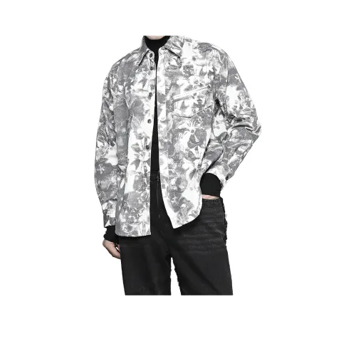 RAYSHOW Shirts Men Camouflage