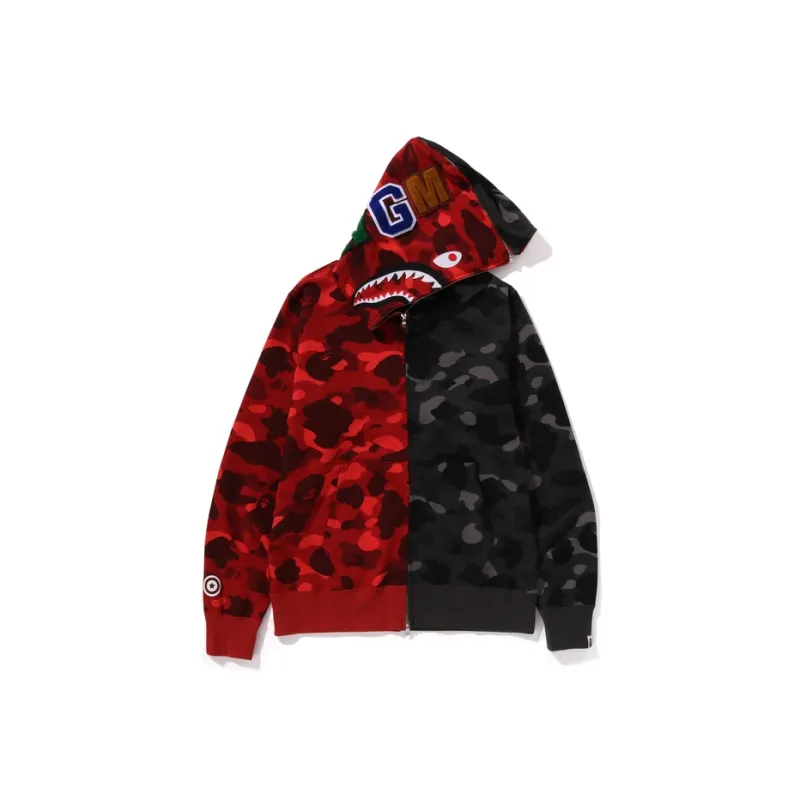 Bape Color Camo Separate Shark Full Zip Hoodie-6