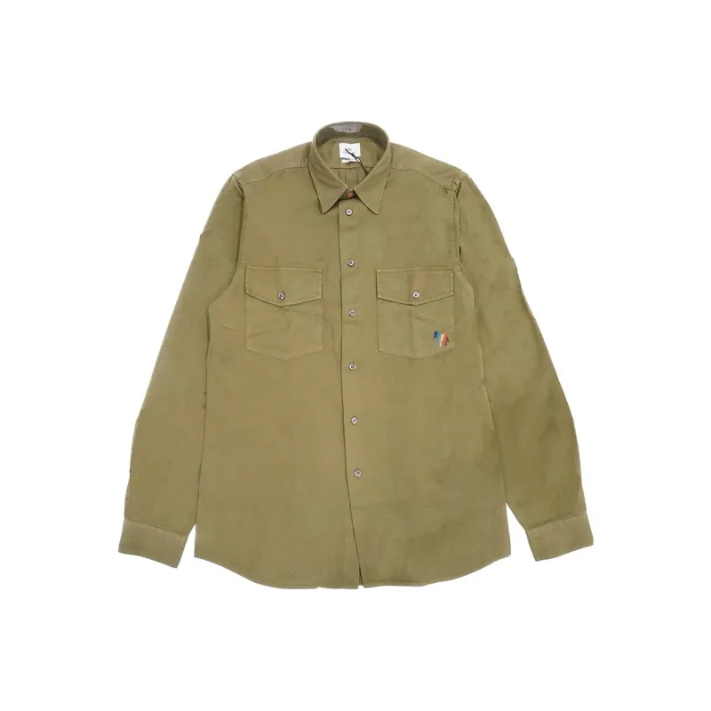 Paul Smith Shirts Men Army Green-0