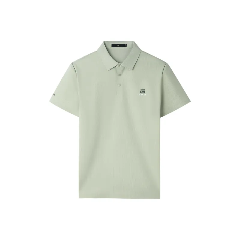 HLA Short Sleeve Polo Shirts Men's Tea Green K3-0