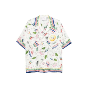 CASABLANCA Le Vase Brise Silk Shirt