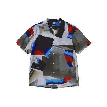 Thisisneverthat Torn Rayon Short Sleeve Shirt