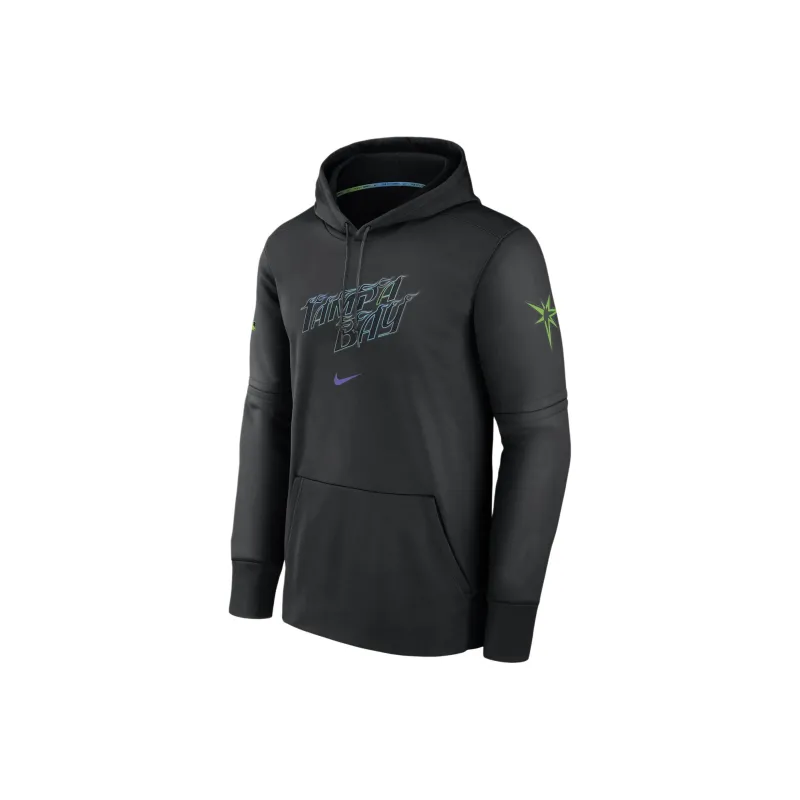 Nike Tampa Bay Rays City Connect Practice Men's Nike Therma Mlb Pullover Hoodie-0