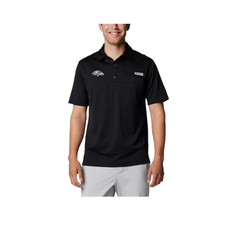 Columbia PFG Flycaster Polo Shirt Men's Black-0