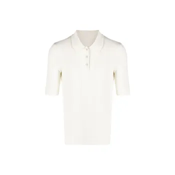 Maison Margiela Half-Buttoned Ribbed Polo Shirt