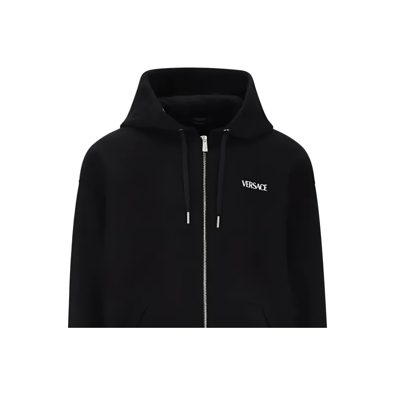 VERSACE Graphic Printed Zipped Hoodie-4